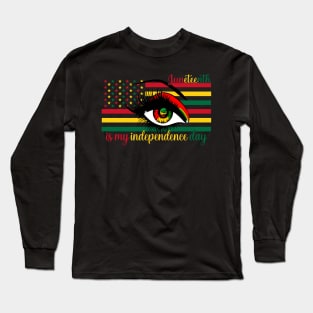 Juneteenth Eye African American Women Black History Pride Long Sleeve T-Shirt